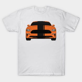 Mustang GT Twister-Orange + Black Stripes T-Shirt